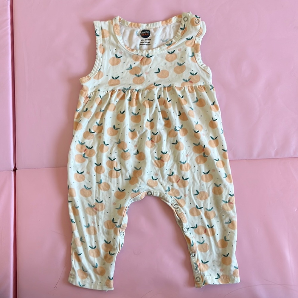 Bird and bean sleeveless one piece